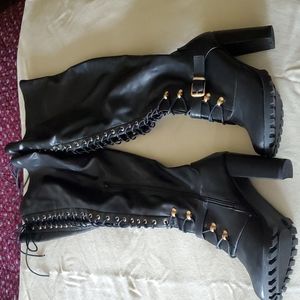 Wide Calf Thigh High Boots